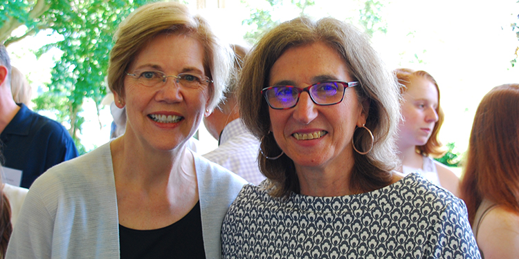 Elizabeth Warren and Cindy Friedman